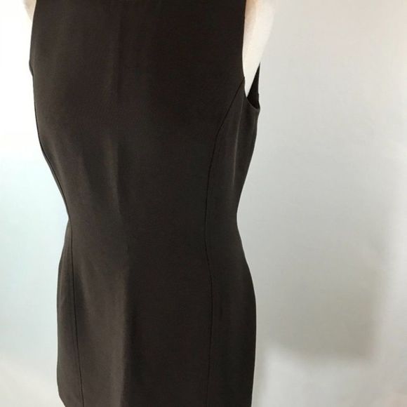 INC Brown Sleeveless Career Sheath Dress Size 10 - Picture 4 of 7